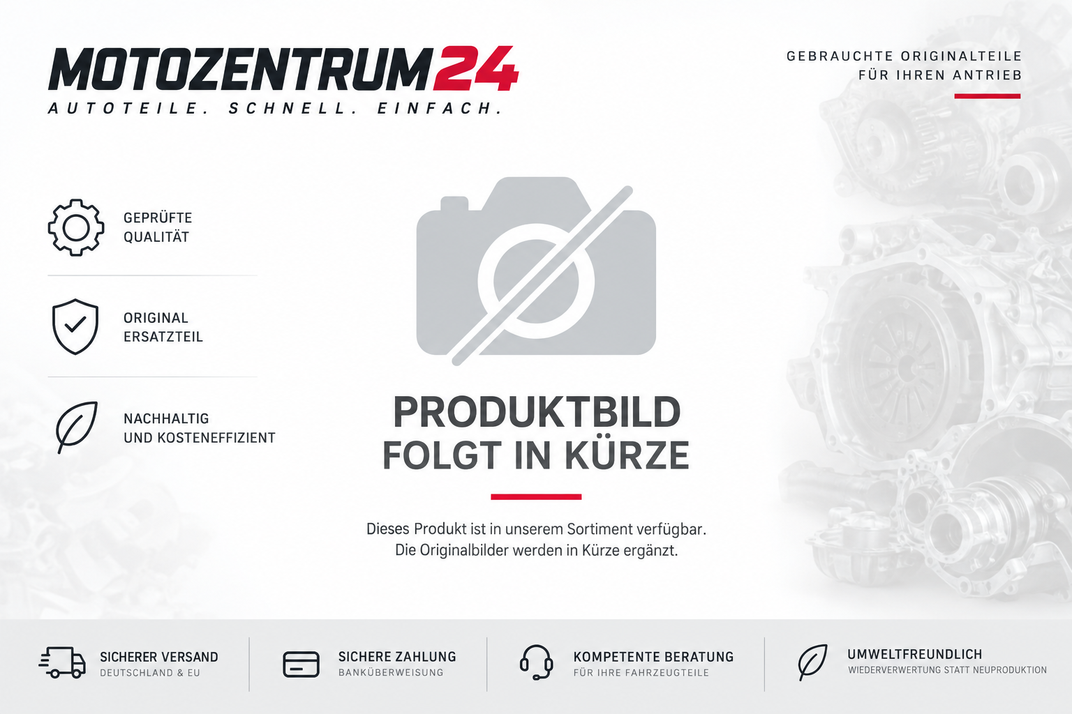 Produktbild derzeit nicht verfügbar – Automatikgetriebe TOYOTA PRIUS II XW20 03- 1.5B (1NZ)