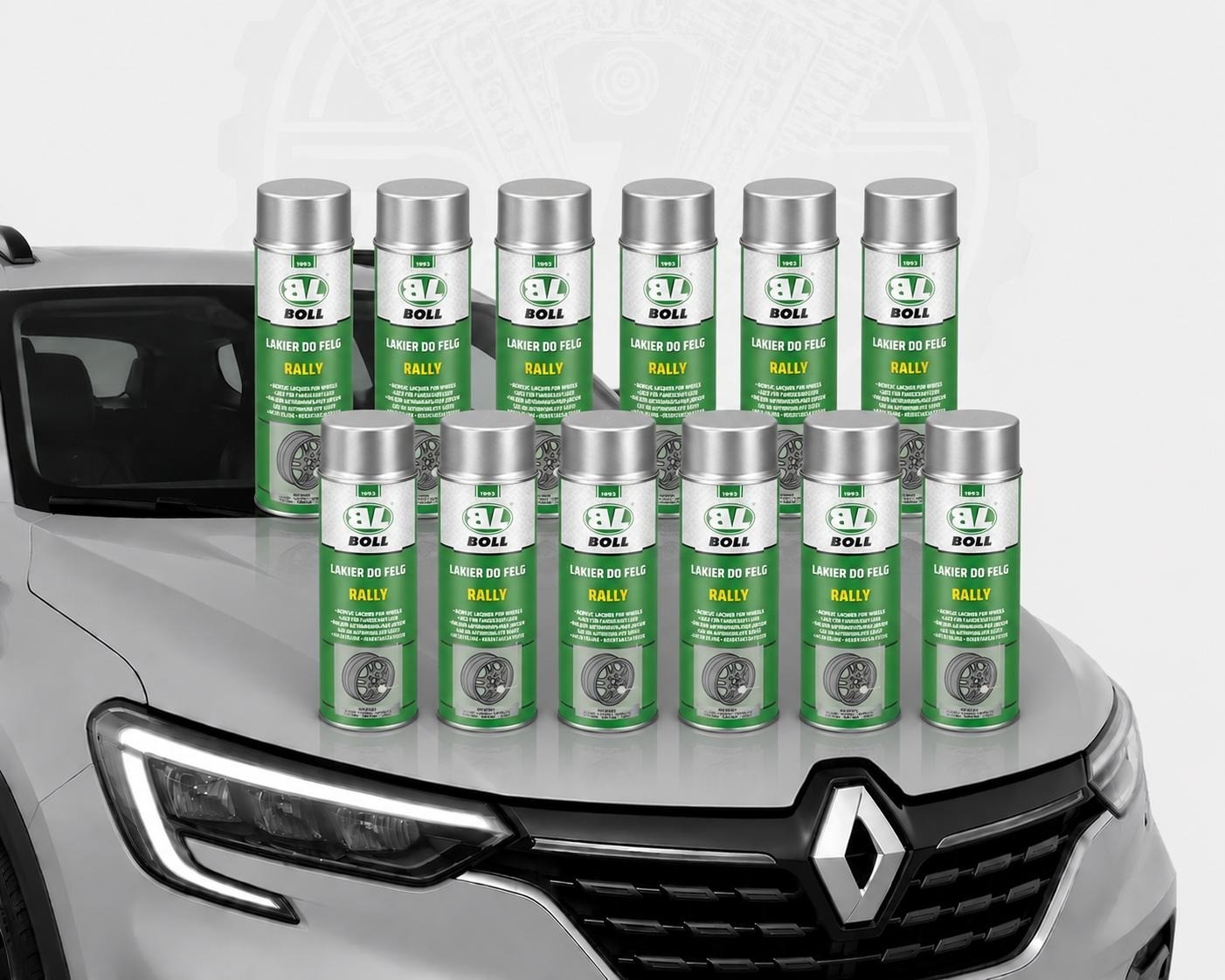 12 x 500ml BOLL 001013 Felgenlack Silber Spray