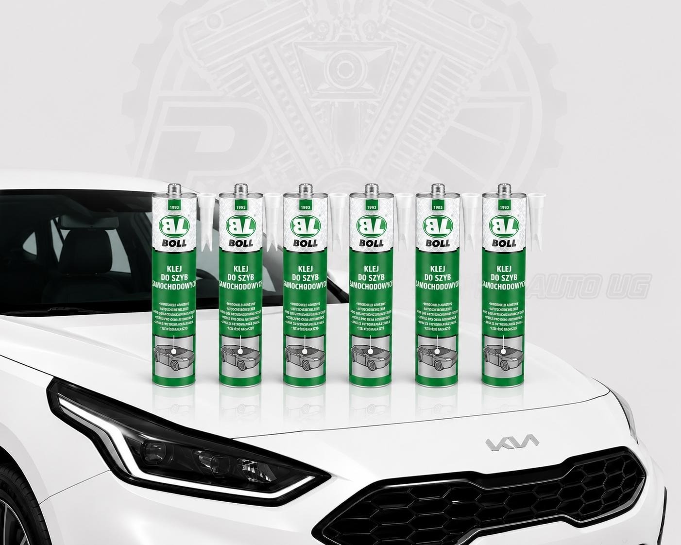 6 X 310ml BOLL 007004 Kleber für Autoglas SZWARZ TOP !!!