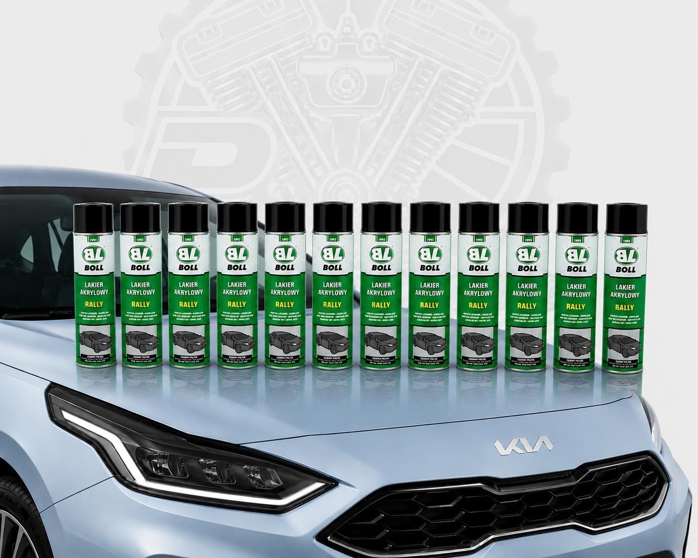 12 X 500ml BOLL 001012 ACRYLLACK Glänzend Spraydose Hochglanz Lack SCHWARZ TOP!!