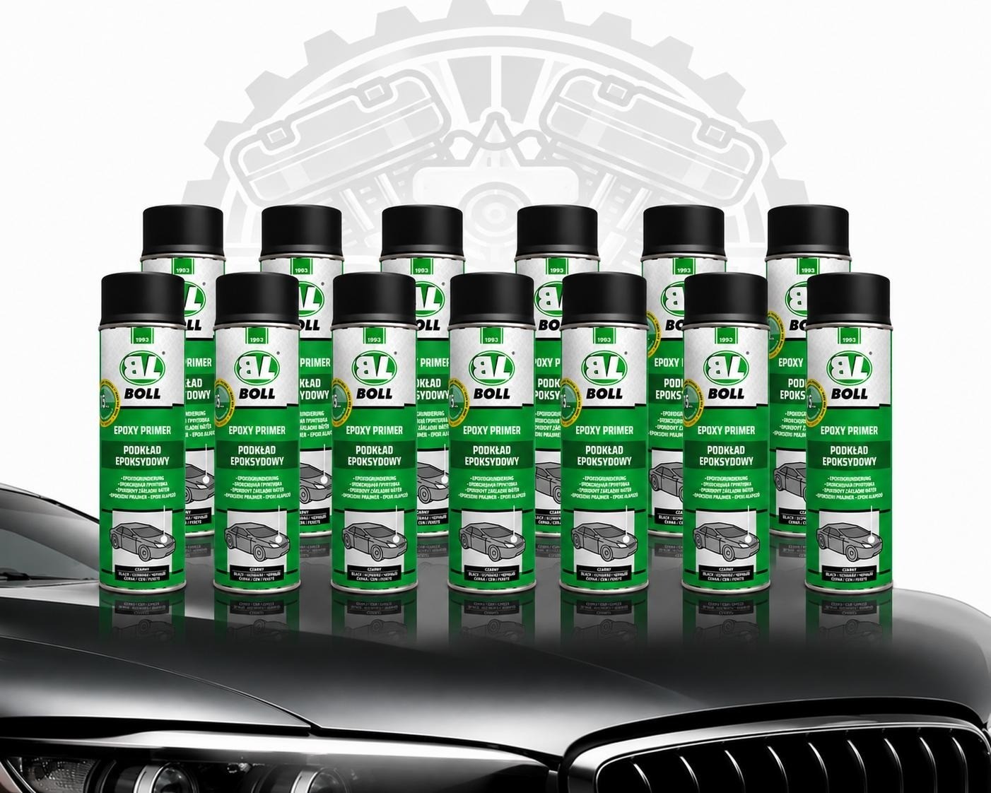 12 X 500ml BOLL 00140141 EPOXY PRIMER Spraydose EP Grundierung SCHWARZ TOP !!!