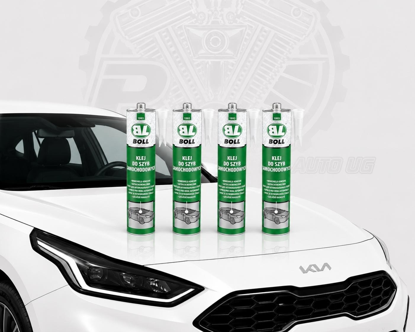 4 X 310ml BOLL 007004 Kleber für Autoglas SZWARZ TOP !!!