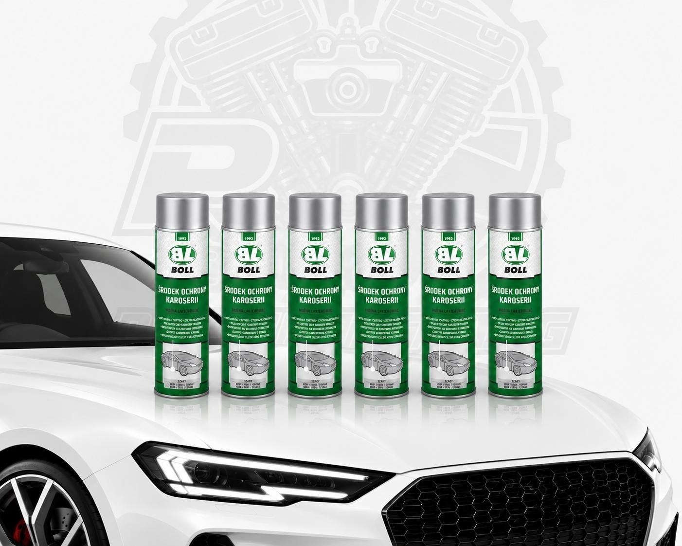 6 X 500ml BOLL 001004 Karosserieschutzspray GRAU TOP!!!