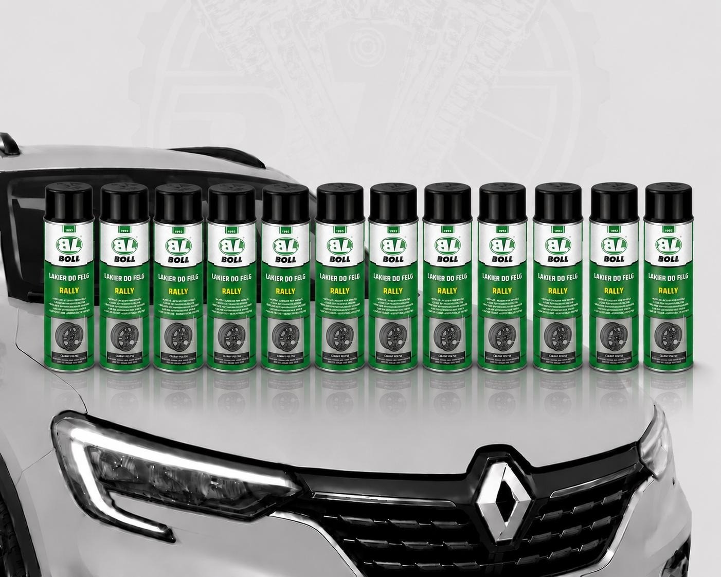 12 x 500ml BOLL 0010134 Rally Felgenlack Schwarz Glänzend