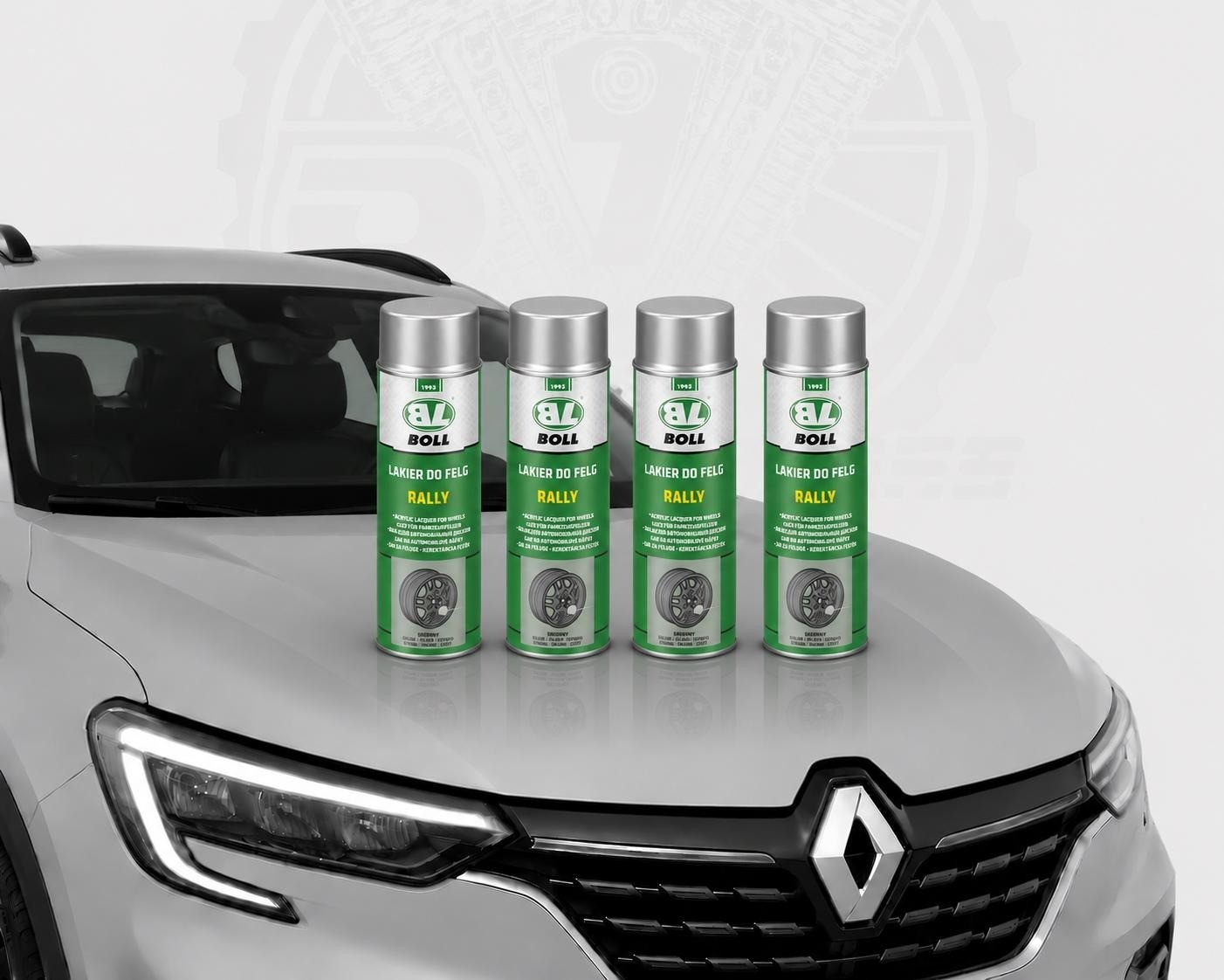 4 x 500ml BOLL 001013 Felgenlack Silber Spray