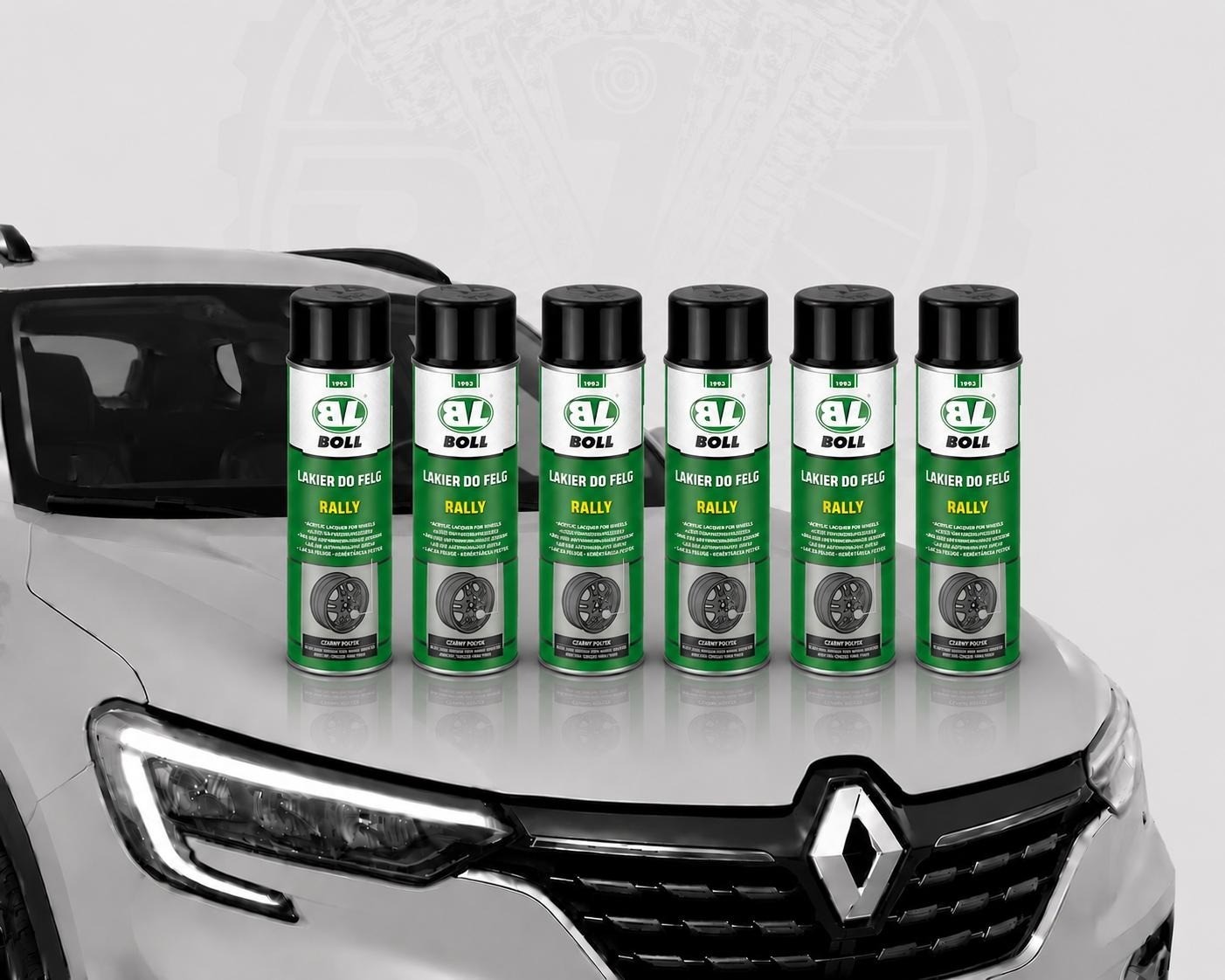 6 x 500ml BOLL 0010135 Rally Felgenlack Schwarz Matt