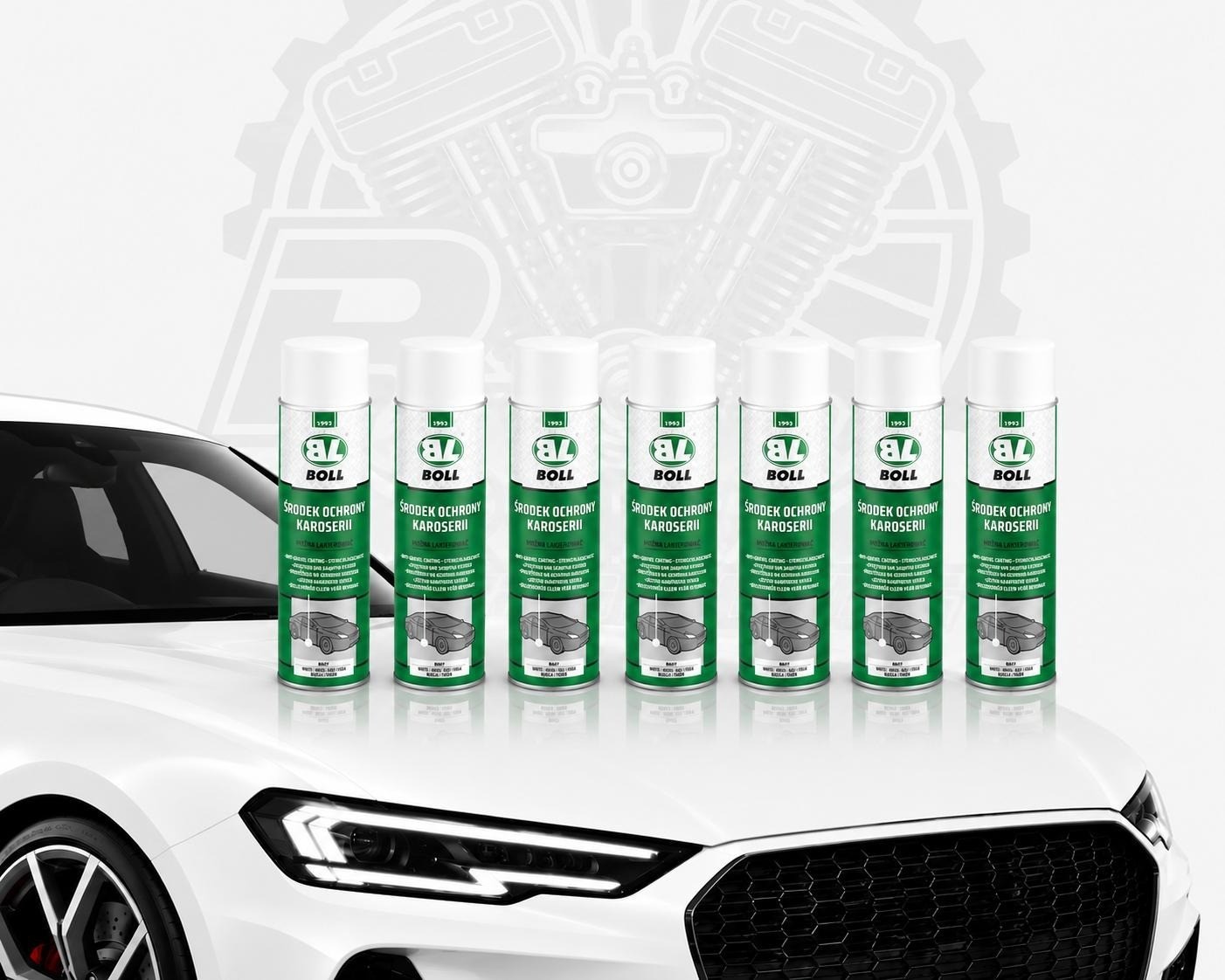 6 X 500ml BOLL 001002 Karosserieschutzspray weiß TOP!!!