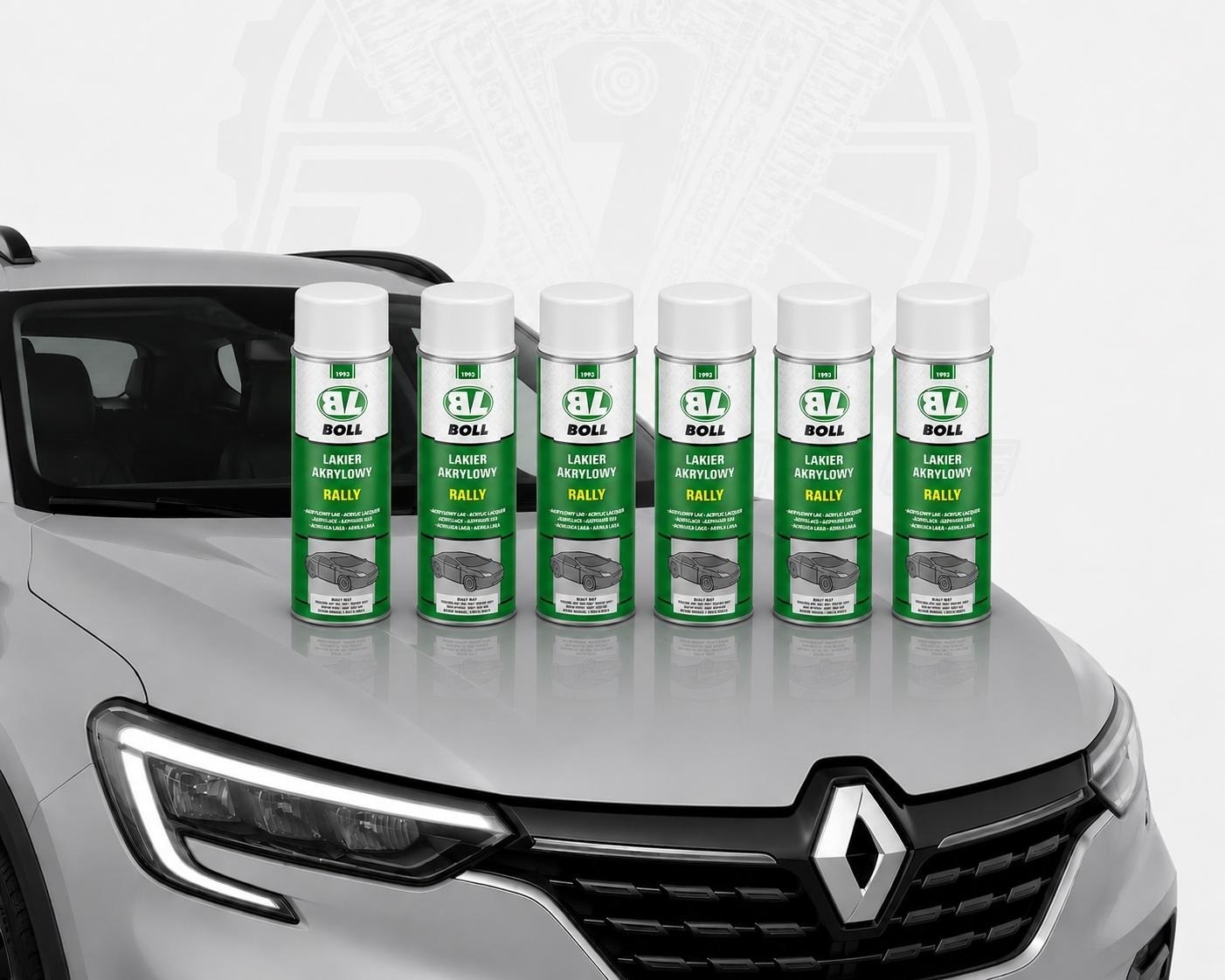 6 x 500ml BOLL 0010126 Acryllack Weiß Matt Spray