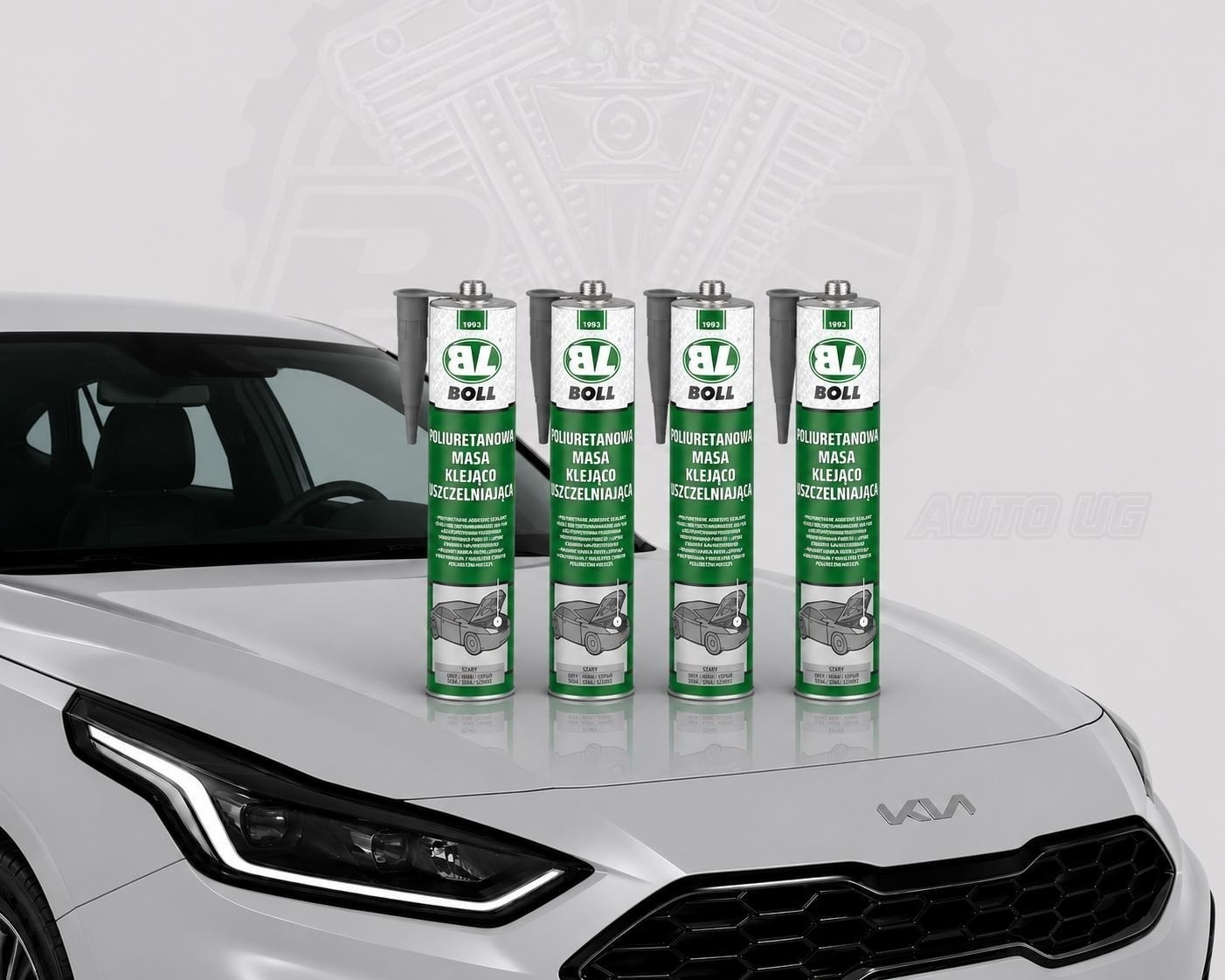 4 X 310ml BOLL 007002  Kleb- und Dichtmasse Grau Nahtabdichtung Polyurethan !!