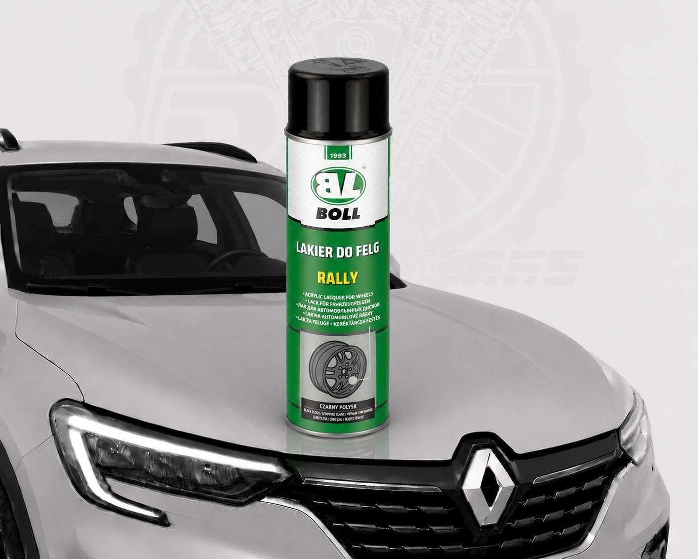 1 x 500ml BOLL 0010137 Rally Felgenlack Schwarz Metallic