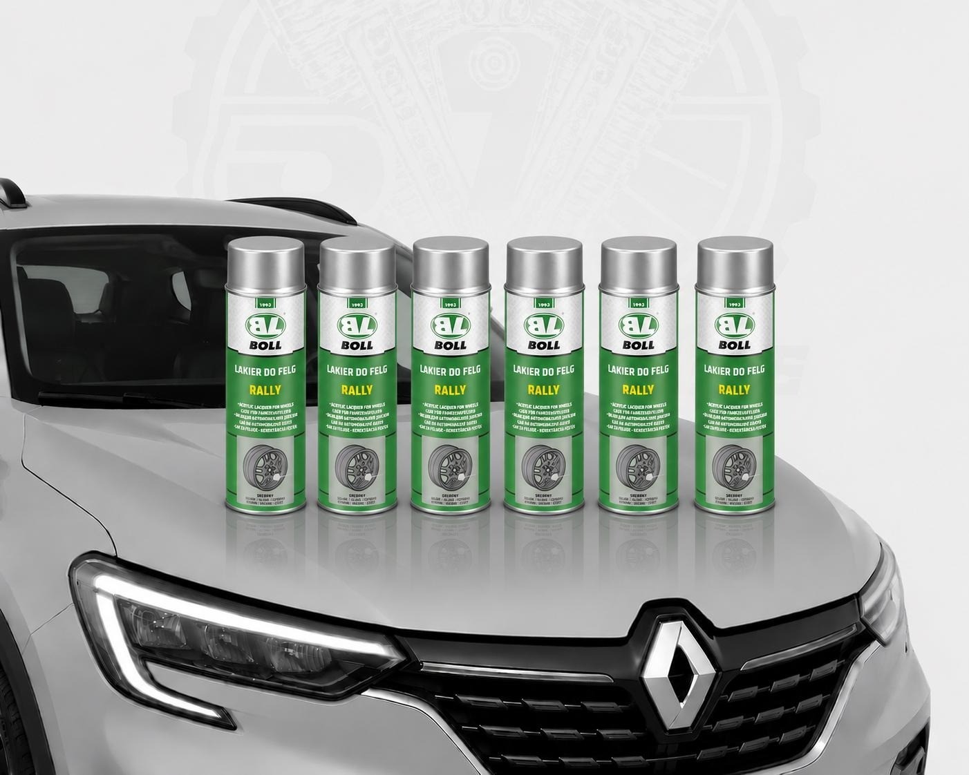 6 x 500ml BOLL 001013 Felgenlack Silber Spray