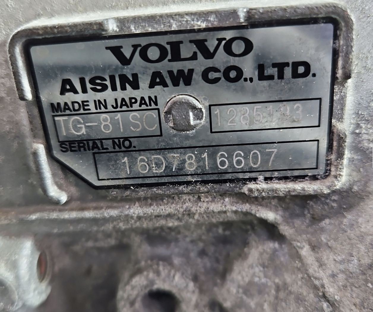 Automatikgetriebe AWD VOLVO S90 II 2.0 16D7816607 TG-81SC 1285193