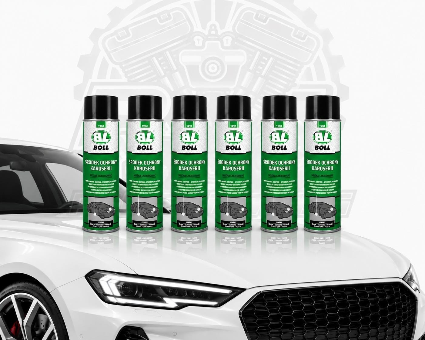 6 X 500ml BOLL 001006 Karosserieschutzspray SCHWARZ TOP!!!