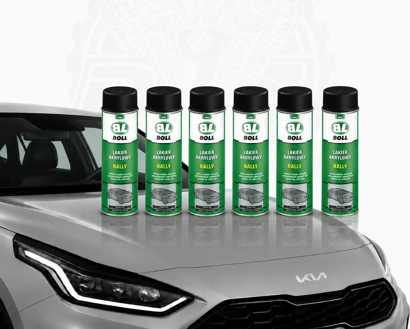 6 x 500ml BOLL 001011  Acryllack Schwarz Matt Spray
