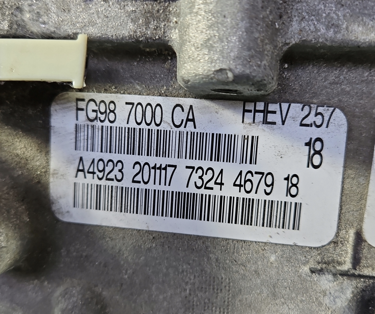 Automatikgetriebe FORD MONDEO MK5 2.0 B HYBRID FG98-7000-CA