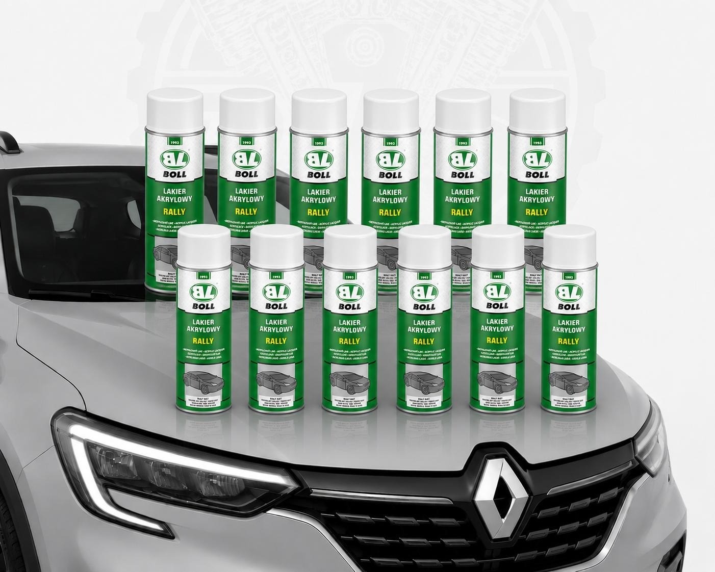 12 x 500ml BOLL 0010127 Acryllack Weiß Glanz Spray