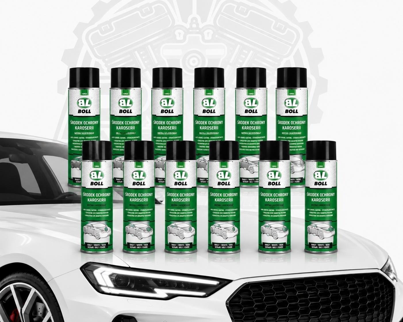 12 X 500ml BOLL 001006 Karosserieschutzspray SCHWARZ TOP!!!