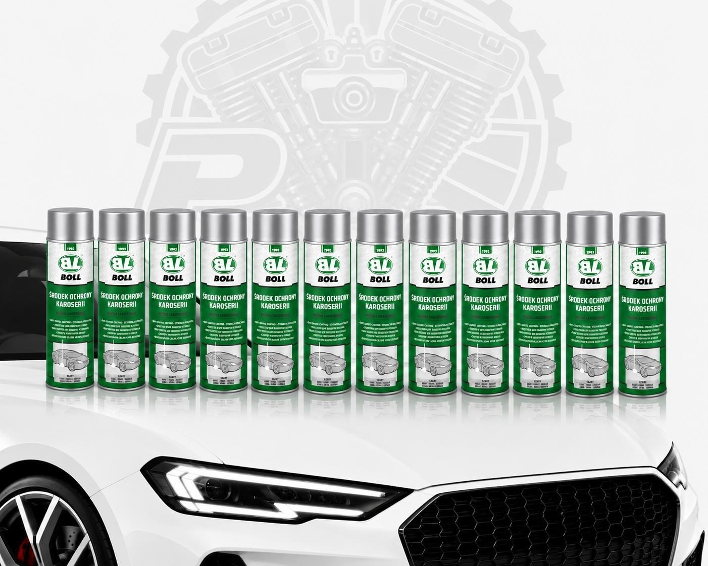 12 X 500ml BOLL 001004 Karosserieschutzspray GRAU TOP!!!
